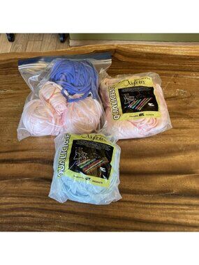 Vintage Assorted Qualicraft Nylotex Yarn Weave/Macrame 100% Nylon Lot (1.2Kgs.)